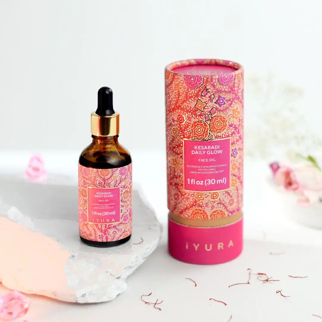 Kesaradi Daily Glow - Face Oil Moisturizer for Dry Skin or Sensitive Skin - Natural Skincare for Glowing Skin