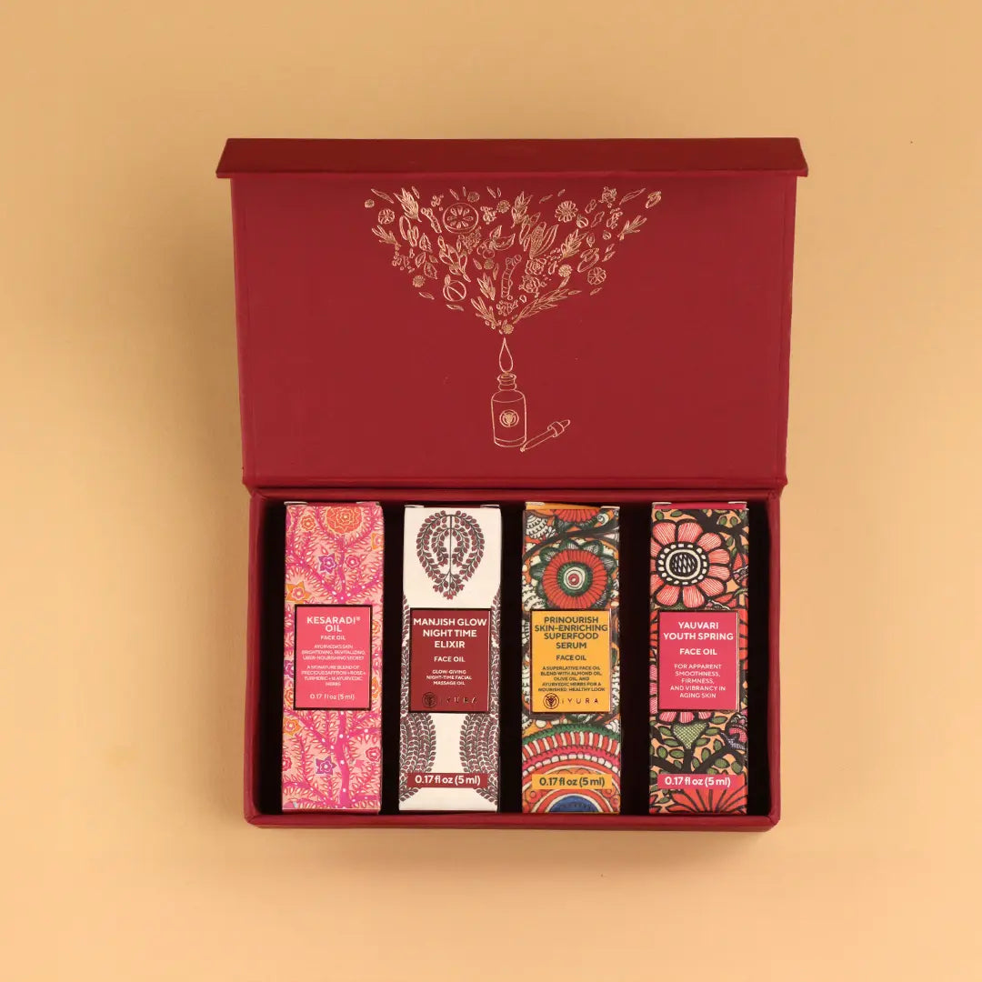 Mini Face Oil Set – 4 Ayurvedic Face Oil Minis