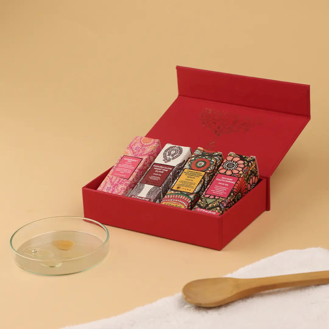 Mini Face Oil Set – 4 Ayurvedic Face Oil Minis