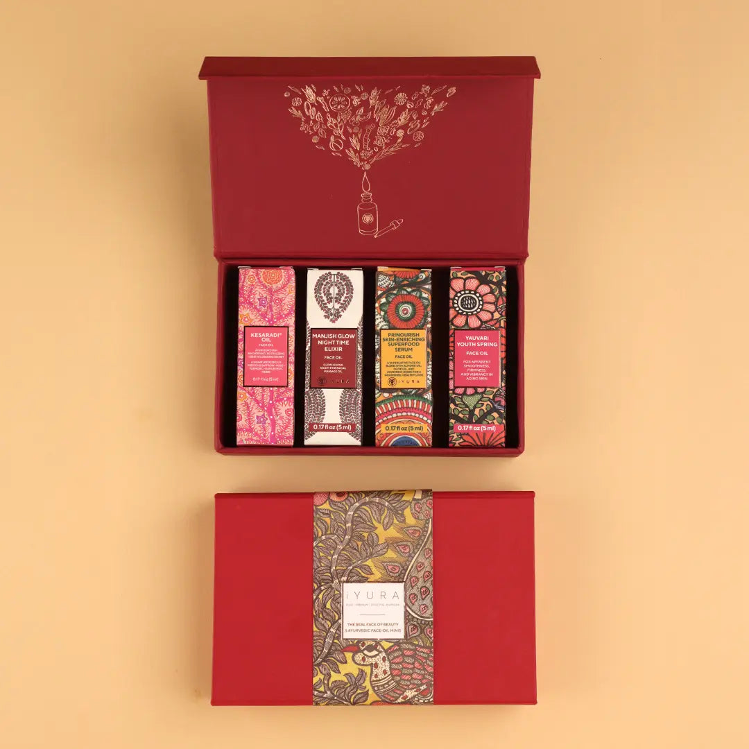 Mini Face Oil Set – 4 Ayurvedic Face Oil Minis