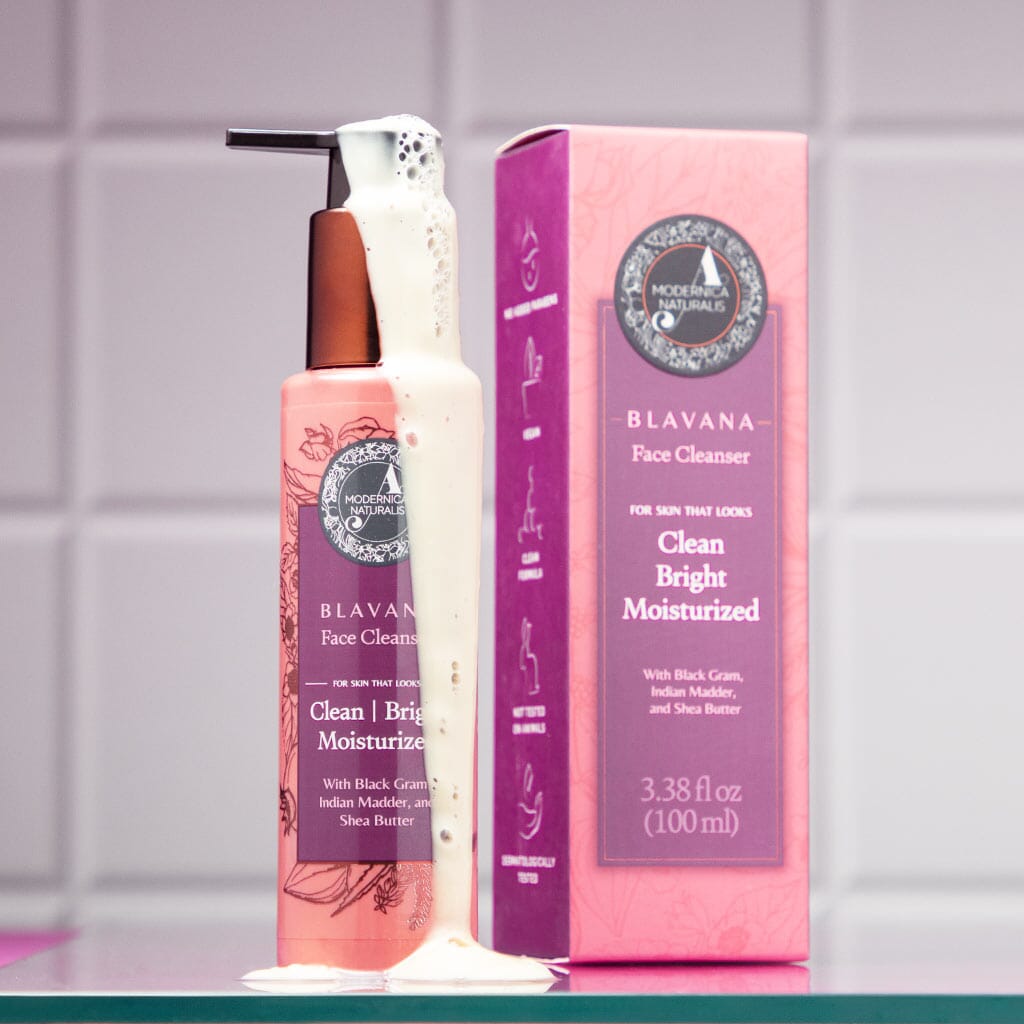 Blavana Face Cleanser – Cleans, Moisturizes, Brightens, Dry, Dull, Aging Skin - Revolutionary Formula with Black Gram - Best Face Cleanser for Mature Skin - With Clinically Tested Ingredients Facial Cleanser A Modernica Naturalis