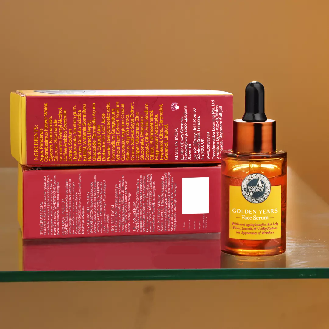 Golden Years - Face Serum For Age Spots, Clear Complexion & Unwrinkled-Appearance