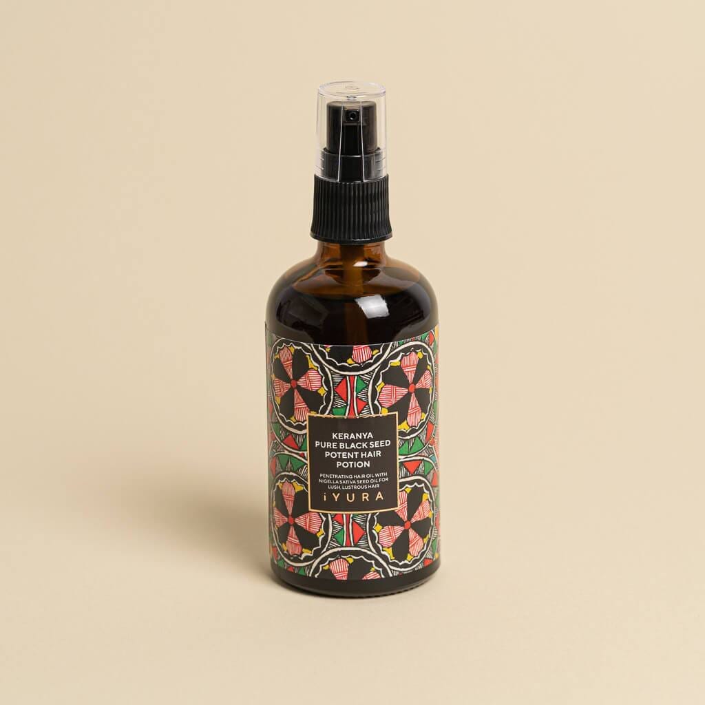 Keranya Pure Black Seed Potent Hair Potion (Pack of 2) - More Shiny Hair On The Head, Not In The Comb Hair Oil iYURA
