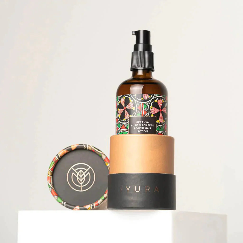 Keranya Pure Black Seed Potent Hair Potion (Pack of 2) - More Shiny Hair On The Head, Not In The Comb Hair Oil iYURA