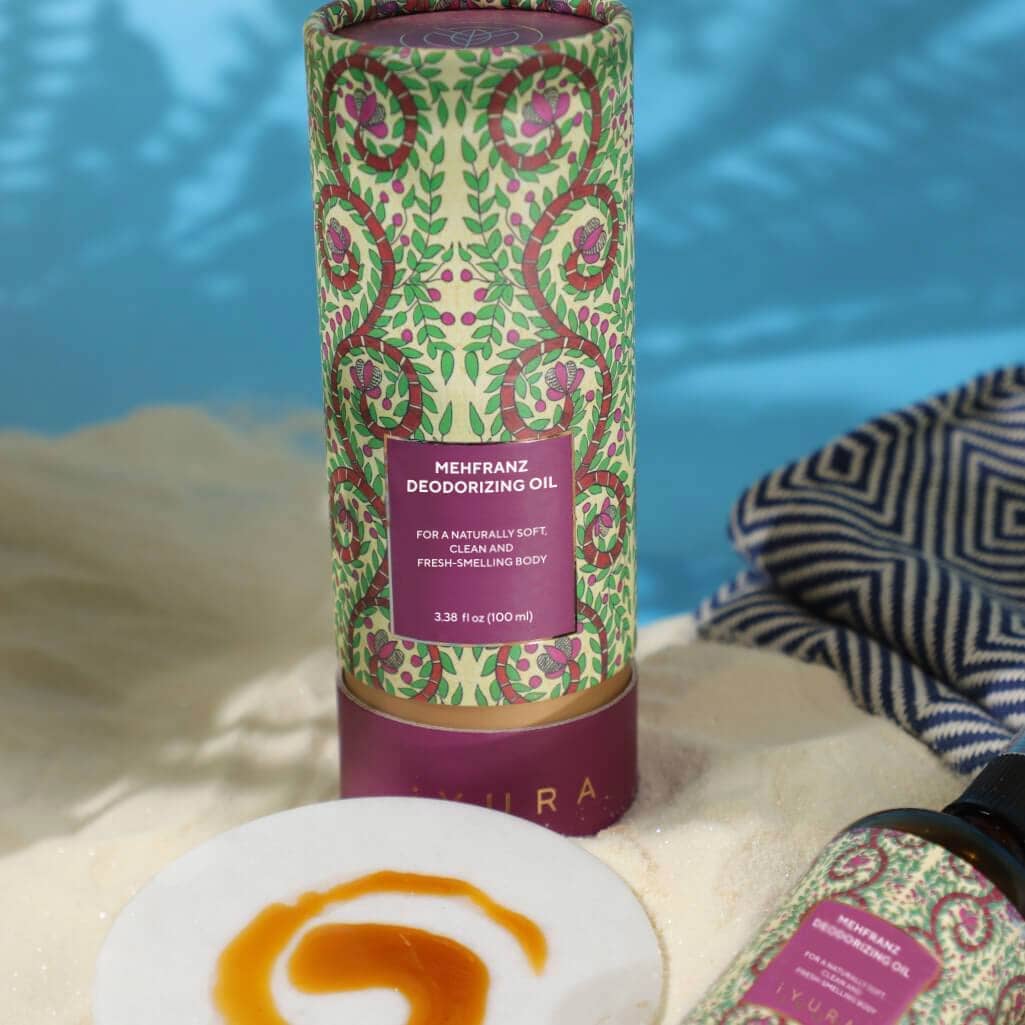 Mehfranz Deodorizing Oil - For A Naturally Soft, Clean and Fresh-Smelling Body - Pack of 2 Body Oil iYURA