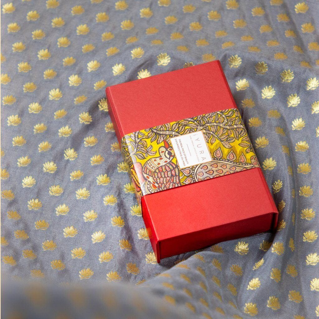 Mini Face Oil Kit with Kansa Face Wand - 5 Ayurvedic Face Oils with Facial Massage Tool Beauty set iYURA