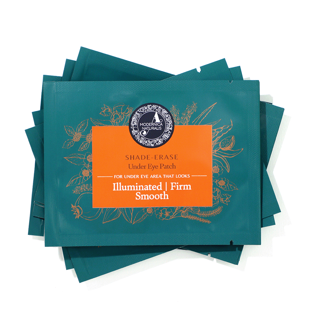 Shade-Erase Under-Eye Patches – Brighten, De-Puff, Instantly Cool Dull, Dark Under-Eyes – Innovative Formula with Jasmine, Arjuna & Tetrapeptides – Best Charcoal Under-Eye Patches for Mature Skin - With Clinically Tested Ingredient Combinations Eye Care A Modernica Naturalis