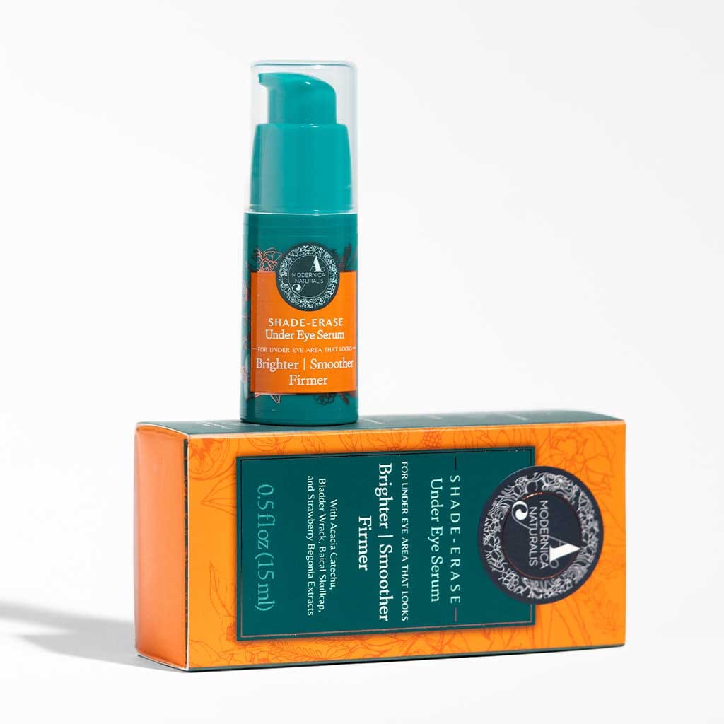 Shade-Erase Under Eye Serum – Firms, Brightens, Smooths Crow’s Feet, Dark Circles & Puffy Eye Bags | With Bladder Wrack, Acacia Catechu and Clinically Tested Ingredient Combinations | Best Under Eye Serum For Aging Skin Eye Care A Modernica Naturalis