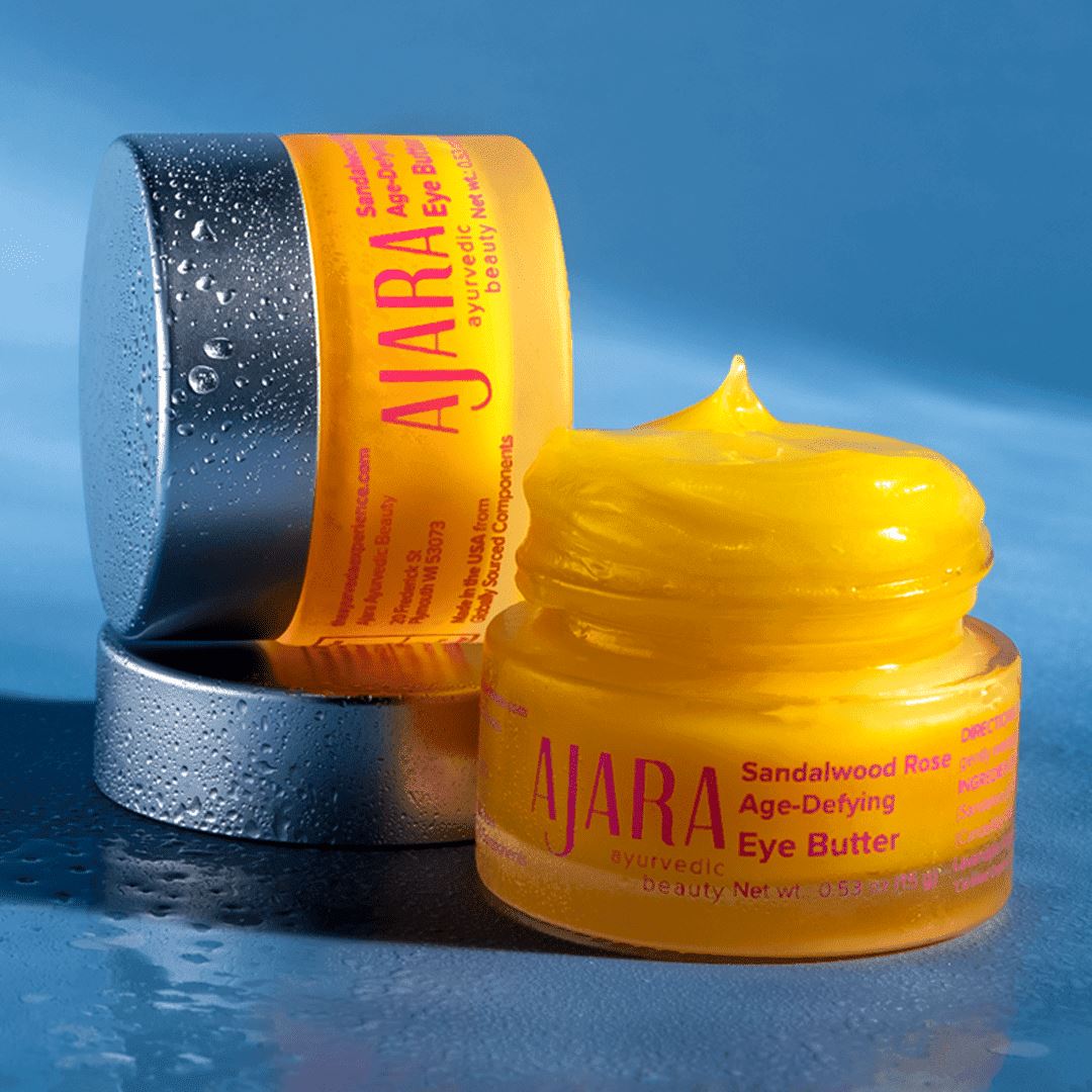 Youthful Eyes Essentials Bundle with Sandalwood Rose Eye Butter and Rufolia Periorbital Eyemulsion Beauty set The Ayurveda Experience