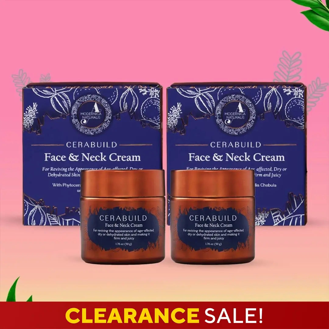Cerabuild Face and Neck Cream - Restore and Protect Your Skin's Lost Moisture with Phyto-Ceramides - Pack of 2