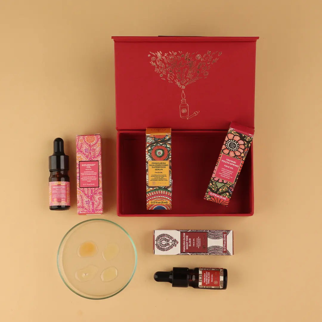 Mini Face Oil Set – 4 Ayurvedic Face Oil Minis