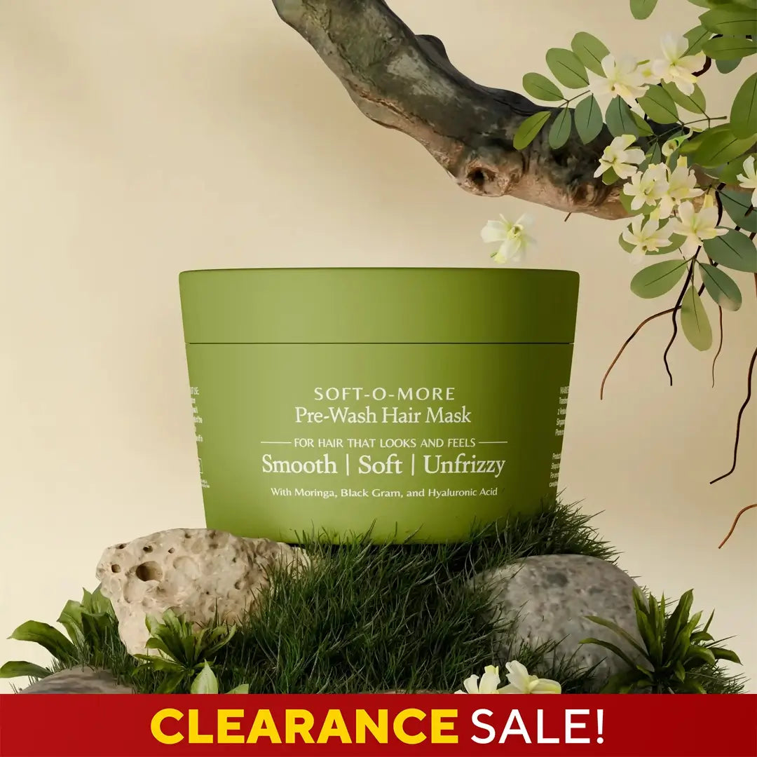 Soft-O-More Pre-Wash Hair Mask – Smooths, Softens, and Unfrizzes the look of Dry, Dull, Aging Hair – Revolutionary Formula with Moringa and Black Gram – Best Pre-Shampoo Hair Mask For Mature Hair