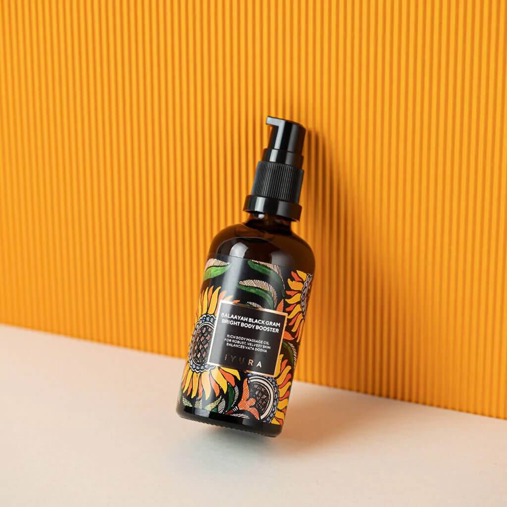 Balaayah Black Gram Bright Body Booster - With Sweet & Citrusy Aroma of Jasmine, Cardamom, Orange and Lemongrass Body Oil iYURA 