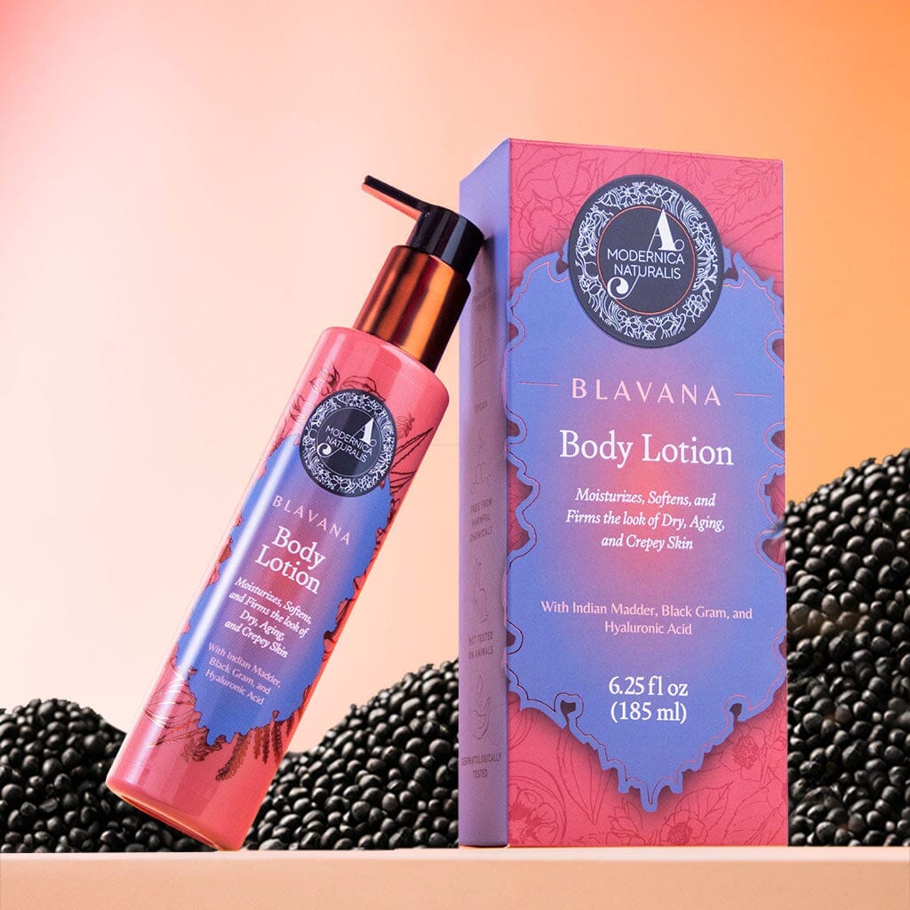 Blavana Body Lotion - Moisturizes, Softens, Firms Dry, Aging, Crepey Skin - Revolutionary Formula with Black Gram - Best Body Lotion for Mature Body Skin - With Clinically Proven Ingredients Lotion &amp; Moisturizer A Modernica Naturalis 