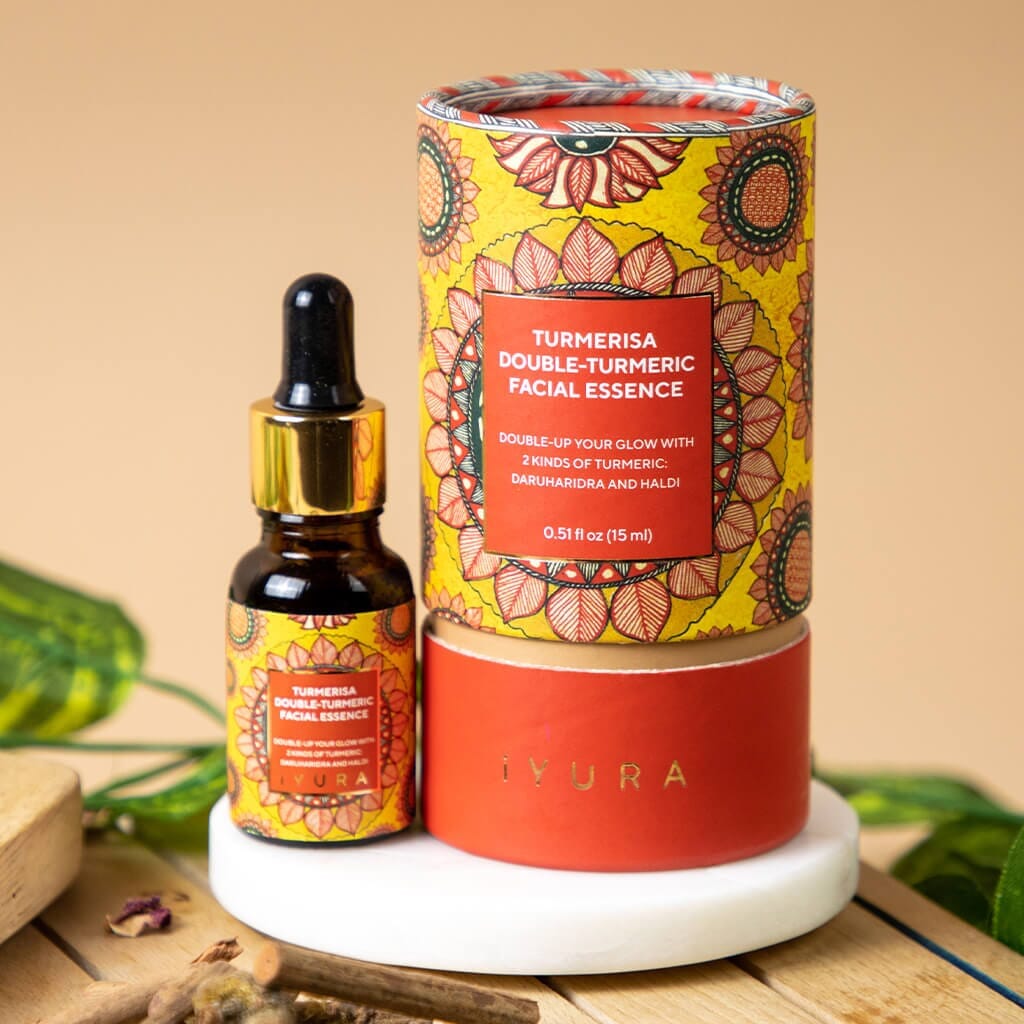 Firm & Plump Glow Duo - With Yauvari Amplified Youth Spring, Turmerisa Double-Turmeric Facial Essence and FREE IndiGhee Lip Balm Beauty set iYURA 