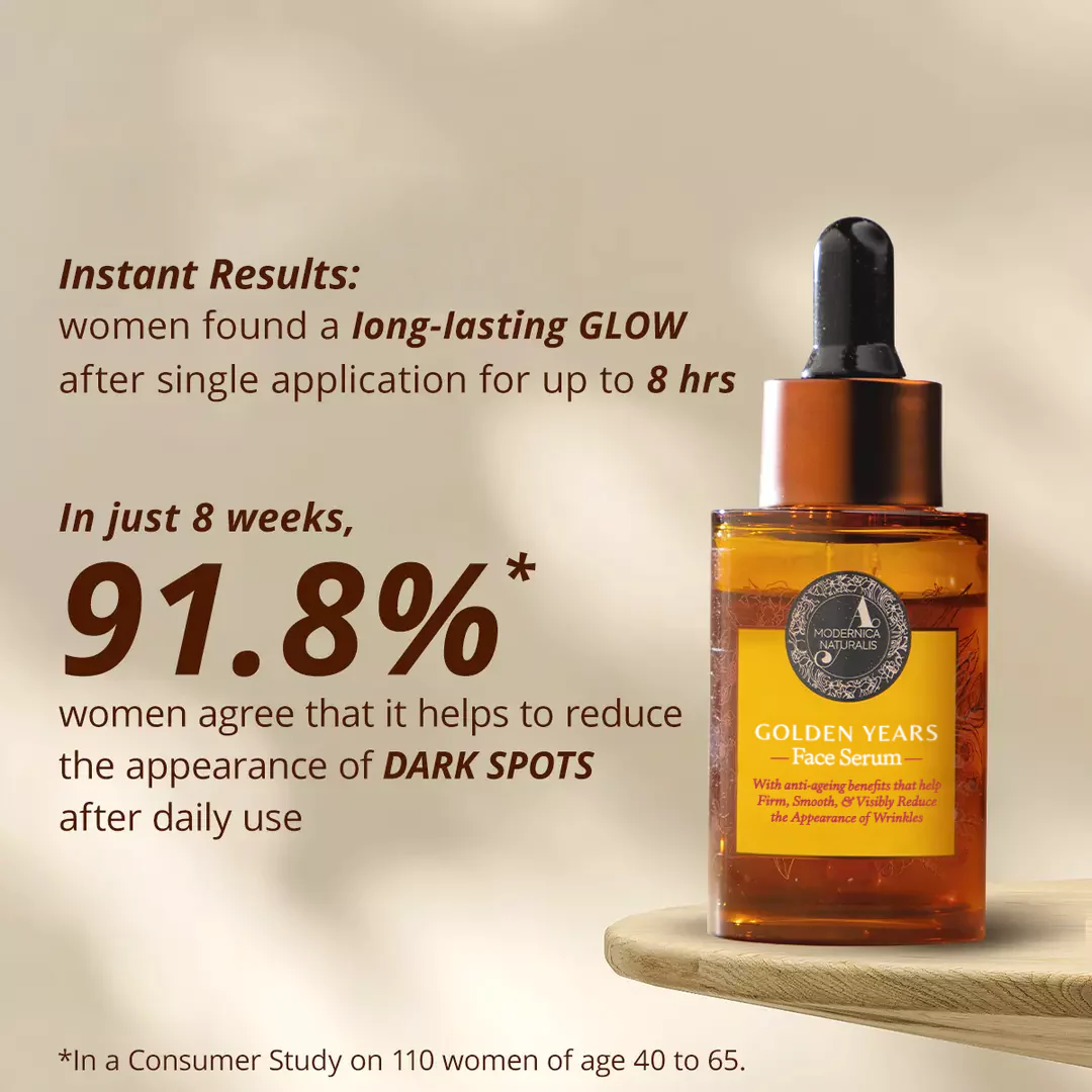 Golden Years - Face Serum For Age Spots, Clear Complexion & Unwrinkled-Appearance