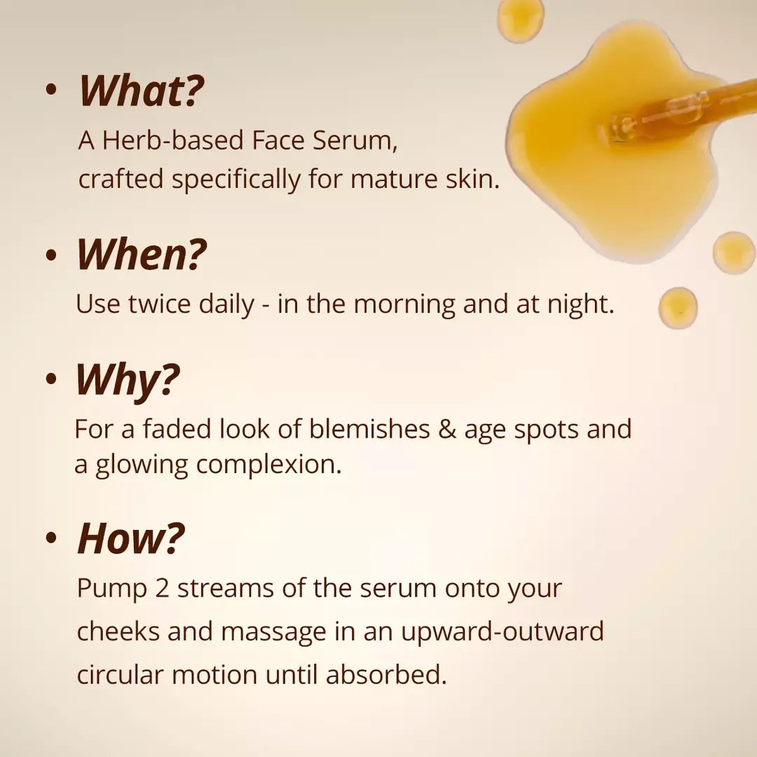 Golden Years - Face Serum For Age Spots, Clear Complexion & Unwrinkled-Appearance