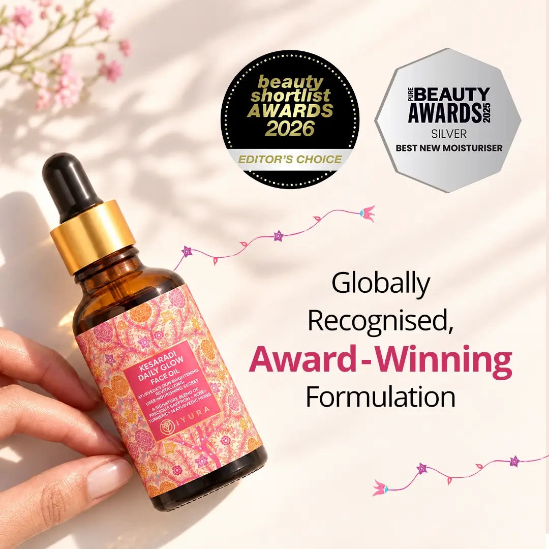 Problem and Solution · Dull, uneven, dry skin · Kesaradi Daily Glow