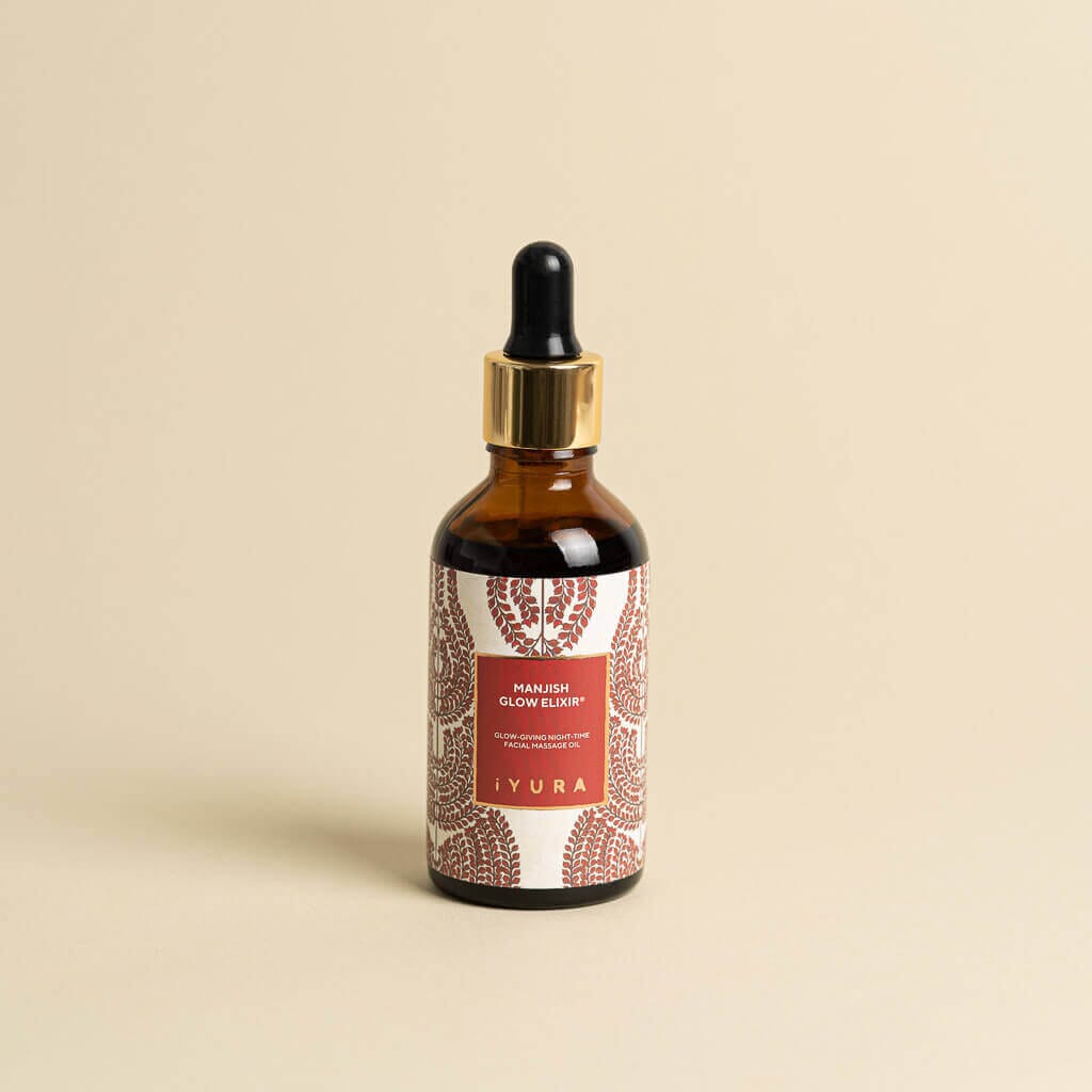 Manjish Glow Elixir - Ayurvedic Night-Time Face Oil - Natural Moisturizer for Healthy Skin Night-time face oil iYURA 