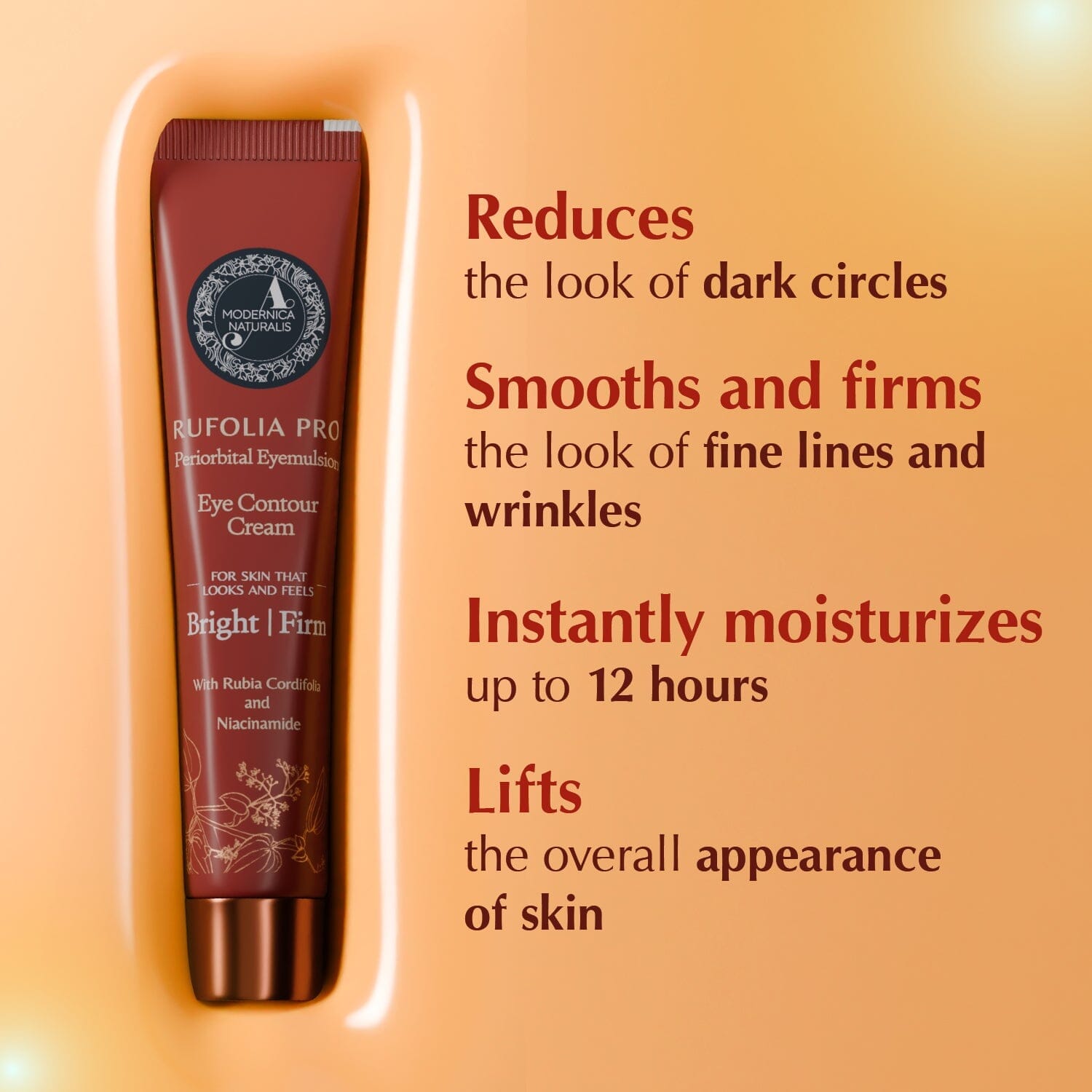 Rufolia PRO Periorbital Eyemulsion - Eye Contour Cream – Brighten, Firm and Moisturize Under-Eyes – New Formula with Manjistha, Aloe Vera, Lotus, and Niacinamide – Best Under-Eye Cream – With Clinically Tested Ingredients - Pack of 2